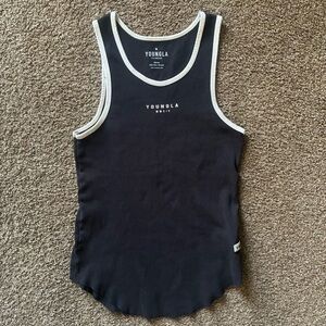 YoungLA Men’s Rocket Rib Tank in Black, Size Medium